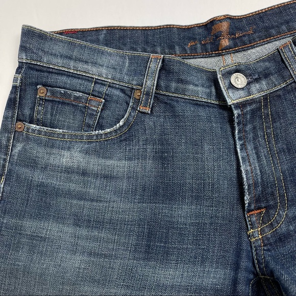 7 For All Mankind Rhinestone Pocket Bootcut Jeans 31 - Picture 5 of 12